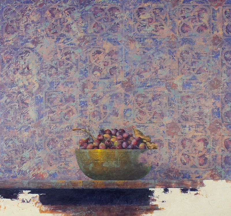 Bodegn con uvas  by Allan  Madsen